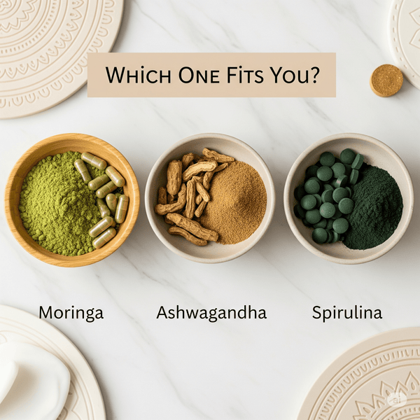 Moringa vs Ashwagandha vs Spirulina: Which Superfood Should You Take?