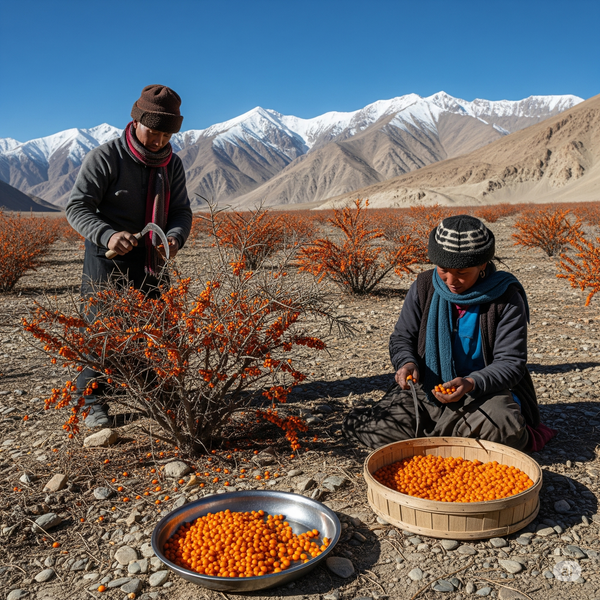 Farmer with produce